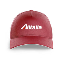 Thumbnail for Alitalia Airlines logo printed on dark red cap