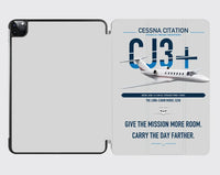 Thumbnail for Cessna Citation CJ3+ design on light gray ipad tablet case