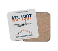 Thumbnail for KC-130T NP2000 design on light gray 1 piece coaster
