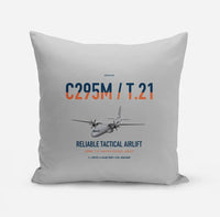 Thumbnail for Airbus C295M T.21 design on light gray pillow