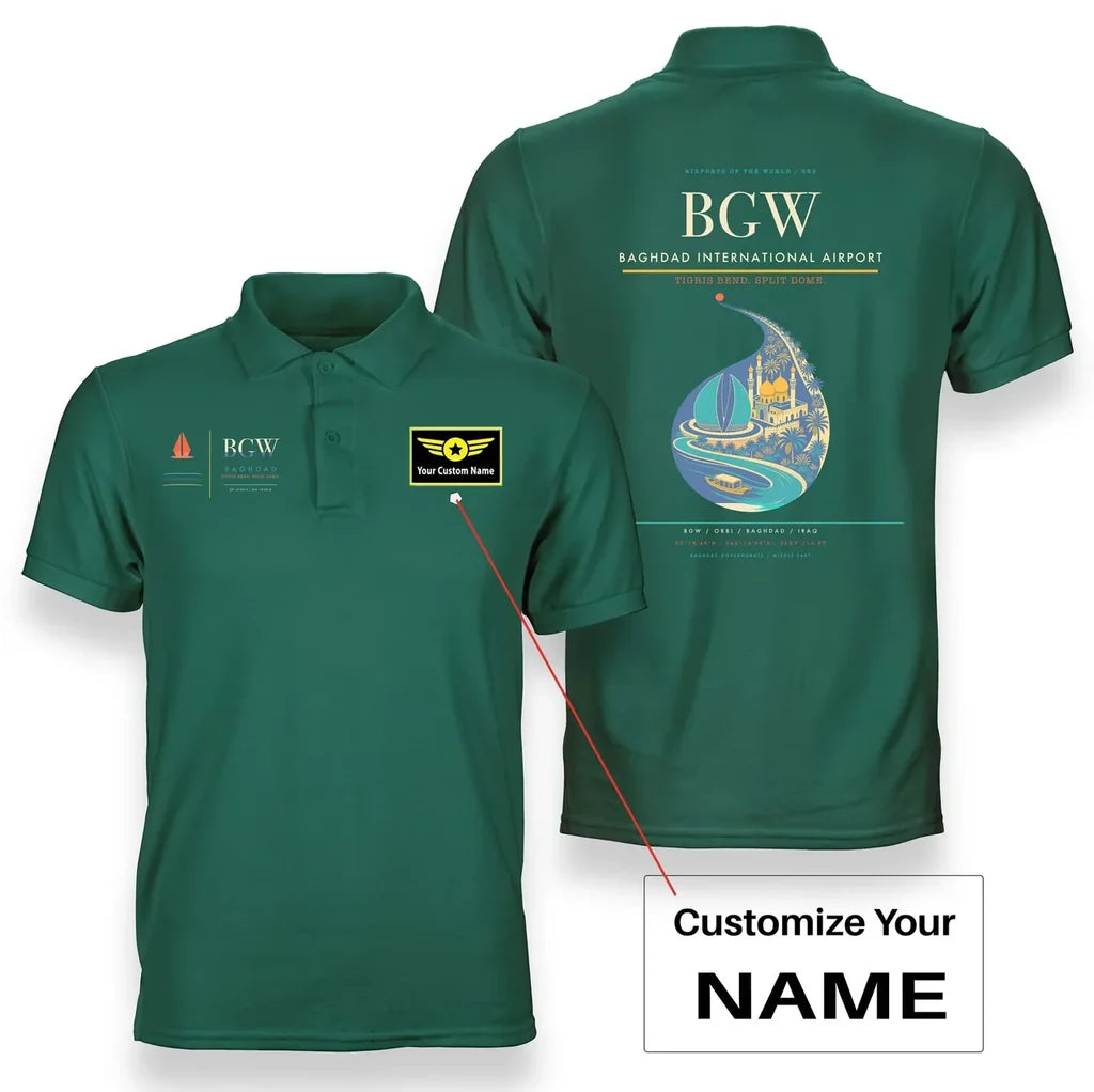 Baghdad International Airport BGW Green+Name