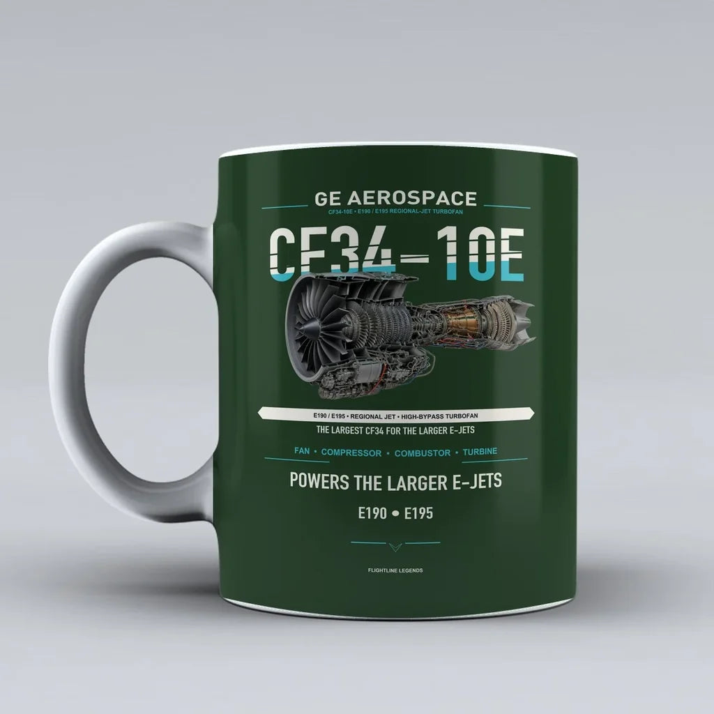 Mug design on dark green cf34 10e