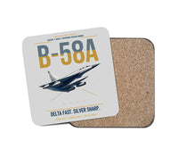 Thumbnail for B-58A Hustler design on light gray 1 piece coaster