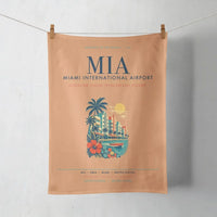Thumbnail for Miami International Airport (MIA) design on orange towel