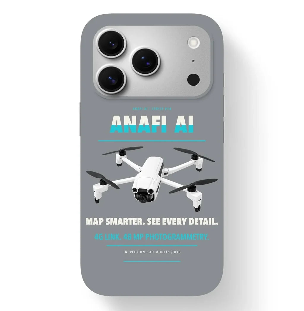 Parrot ANAFI Ai Case design on gray iphone case