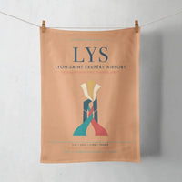 Thumbnail for Lyon-Saint Exupéry Airport (LYS) design on orange towel