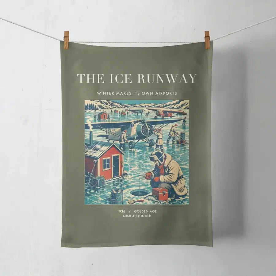 VINTAGE G4041 - The Ice Runway - Designed Towels design on greenarmy
