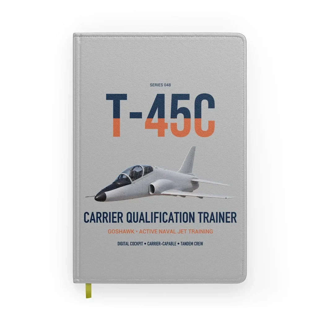 T-45C Goshawk design on light gray notebook