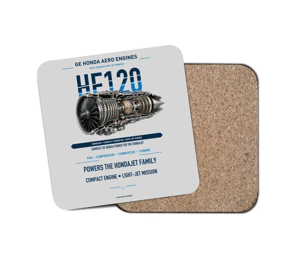 HF120 design on light gray 1 piece coaster