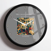 Thumbnail for VINTAGE G4184 - The Galley Breakfast - Designed Wall Clocks design on gray framed