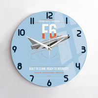 Thumbnail for English Electric Lightning F6 design on light blue no frame wall clock