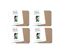 Thumbnail for Valencia Airport (VLC) design on white 4 pieces set coaster