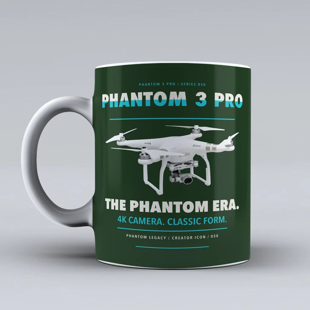 Phantom 3 Professional Mug design on dark green dji
