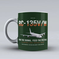 Thumbnail for RC-135V W Rivet Joint design on dark green ceramic mug, double-side print