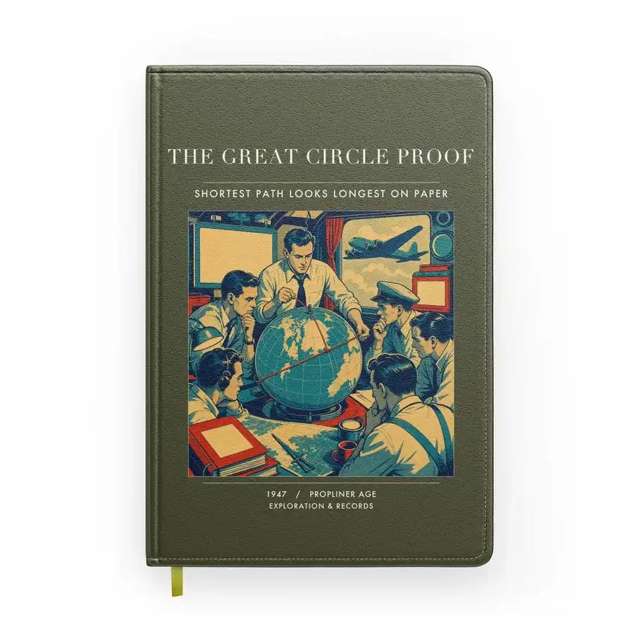 VINTAGE G4292 - The Great Circle Proof - Designed Notebooks design on greenarmy