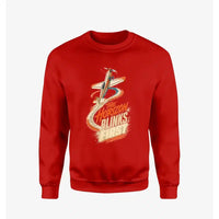 Thumbnail for The Horizon Blinks First design on red sweatshirt