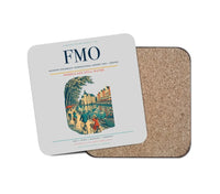 Thumbnail for Munster Osnabruck International Airport (FMO) design on light gray 1 piece coaster