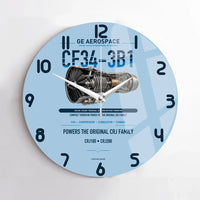 Thumbnail for CF34-3B1 design on light blue no frame wall clock