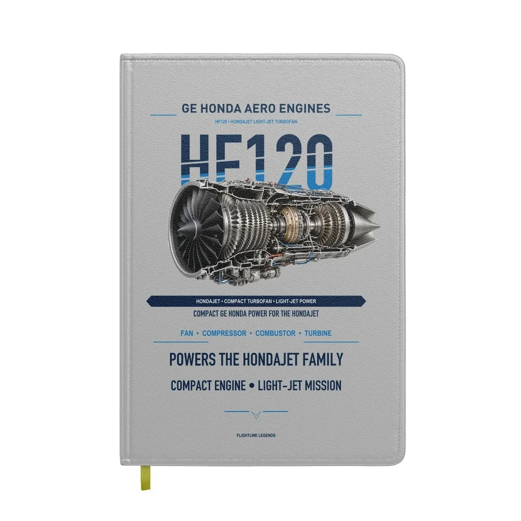 HF120 design on light gray notebook
