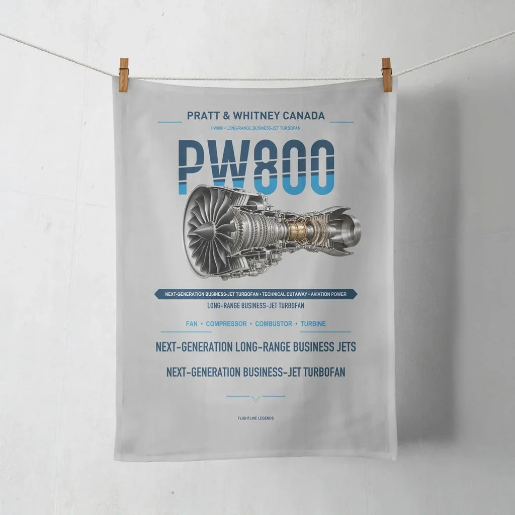PW800 design on light gray towel