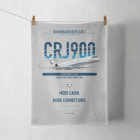 Thumbnail for Bombardier CRJ900 design on light gray towel