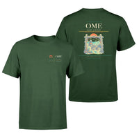 Thumbnail for Nome Airport (OME) design printed on dark green double-side t-shirt