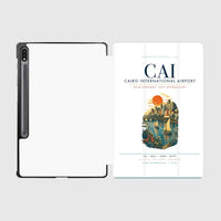Thumbnail for Cairo International Airport (CAI) design on white samsung tablet tablet case
