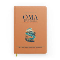 Thumbnail for Omaha Eppley Airfield (OMA) design on orange notebook