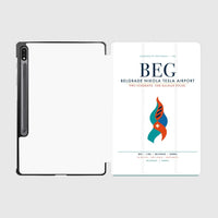 Thumbnail for Belgrade Nikola Tesla Airport (BEG) design on white samsung tablet tablet case