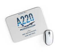 Thumbnail for Airbus A220-100 design on light gray rectangle mouse pad