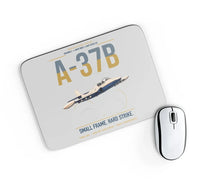 Thumbnail for A-37B Dragonfly design on light gray rectangle mouse pad
