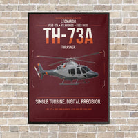 Thumbnail for Leonardo TH-73A Thrasher vertical canvas print - framed - dark red background