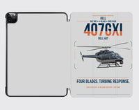 Thumbnail for Bell 407GXi design on light gray ipad tablet case