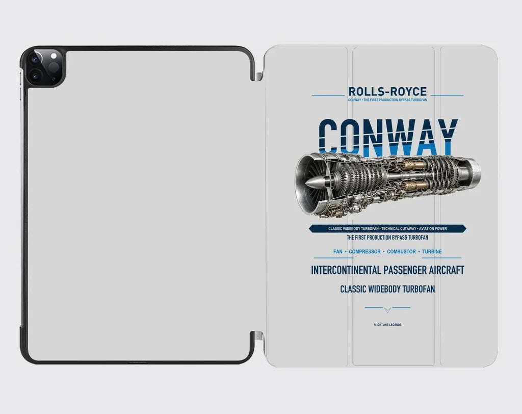 CONWAY design on light gray ipad tablet case
