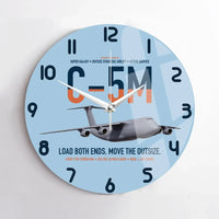 Thumbnail for C-5M Super Galaxy design on light blue no frame wall clock