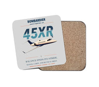 Thumbnail for Bombardier Learjet 45XR design on light gray 1 piece coaster
