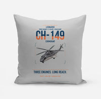 Thumbnail for Leonardo CH-149 Cormorant design on light gray pillow