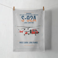 Thumbnail for Sikorsky S-92A design on light gray towel