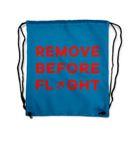 Thumbnail for Remove Before Flight Drawstring Bag - view 6
