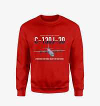Thumbnail for C-130J-30 Super Hercules design on red sweatshirt