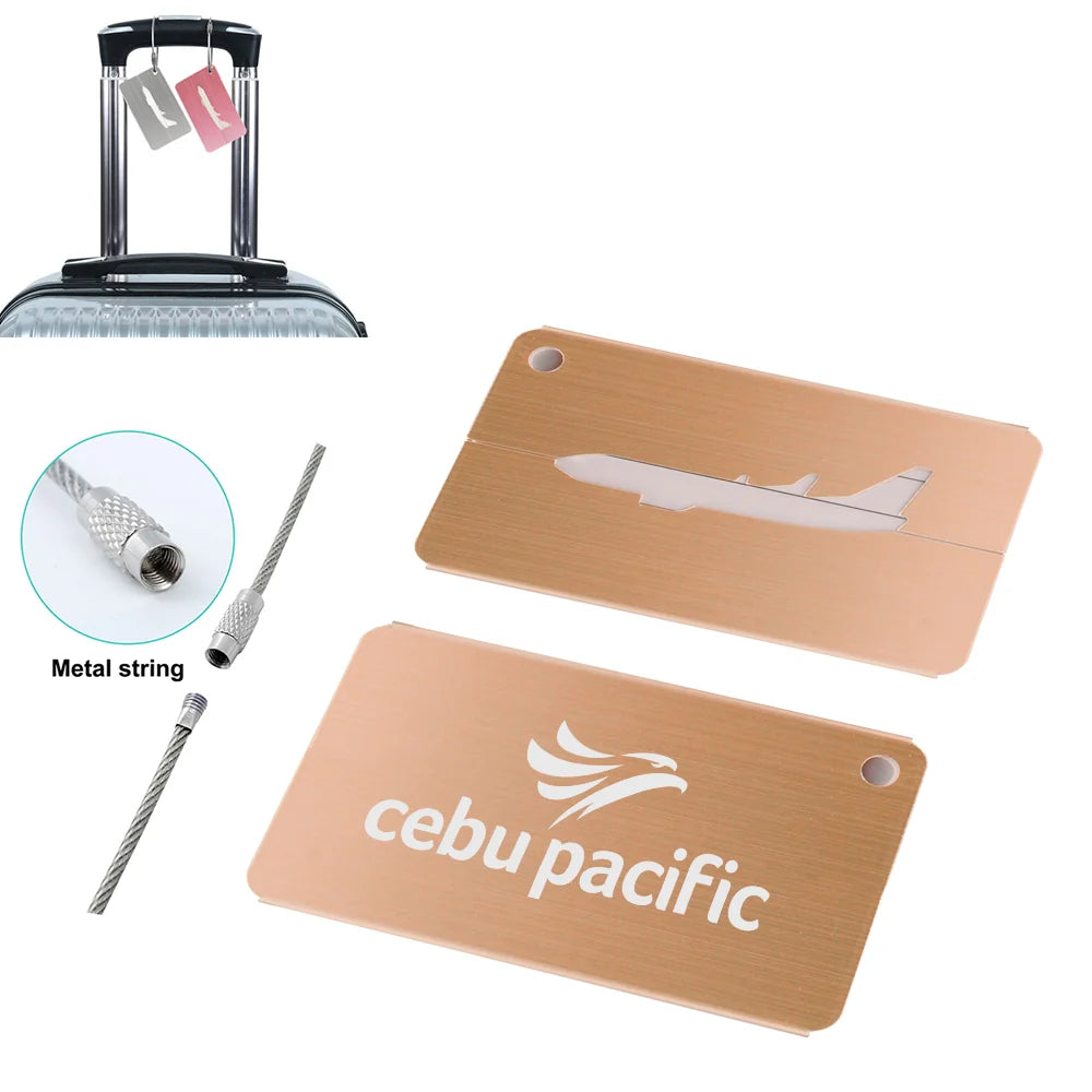 Cebu Pacific Aluminum Airplane Luggage tag in gold