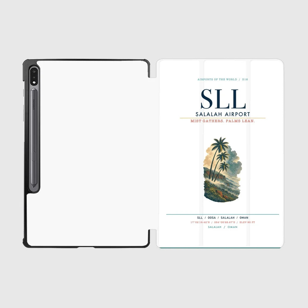 Salalah Airport (SLL) design on white samsung tablet tablet case