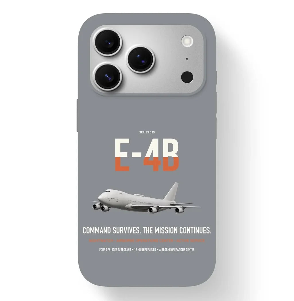 E-4B Nightwatch design on gray magsafe iphone case, for iPhone 17 Pro