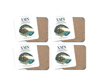 Thumbnail for Xiamen Gaoqi International Airport (XMN) design on white 4 pieces set coaster