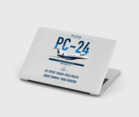 Thumbnail for Pilatus PC-24 design on light gray MacBook case