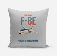 Thumbnail for F-8E Crusader design on light gray pillow