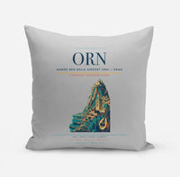 Thumbnail for Ahmed Ben Bella Airport (ORN) design on light gray pillow
