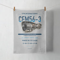 Thumbnail for CFM56-3 design on light gray towel