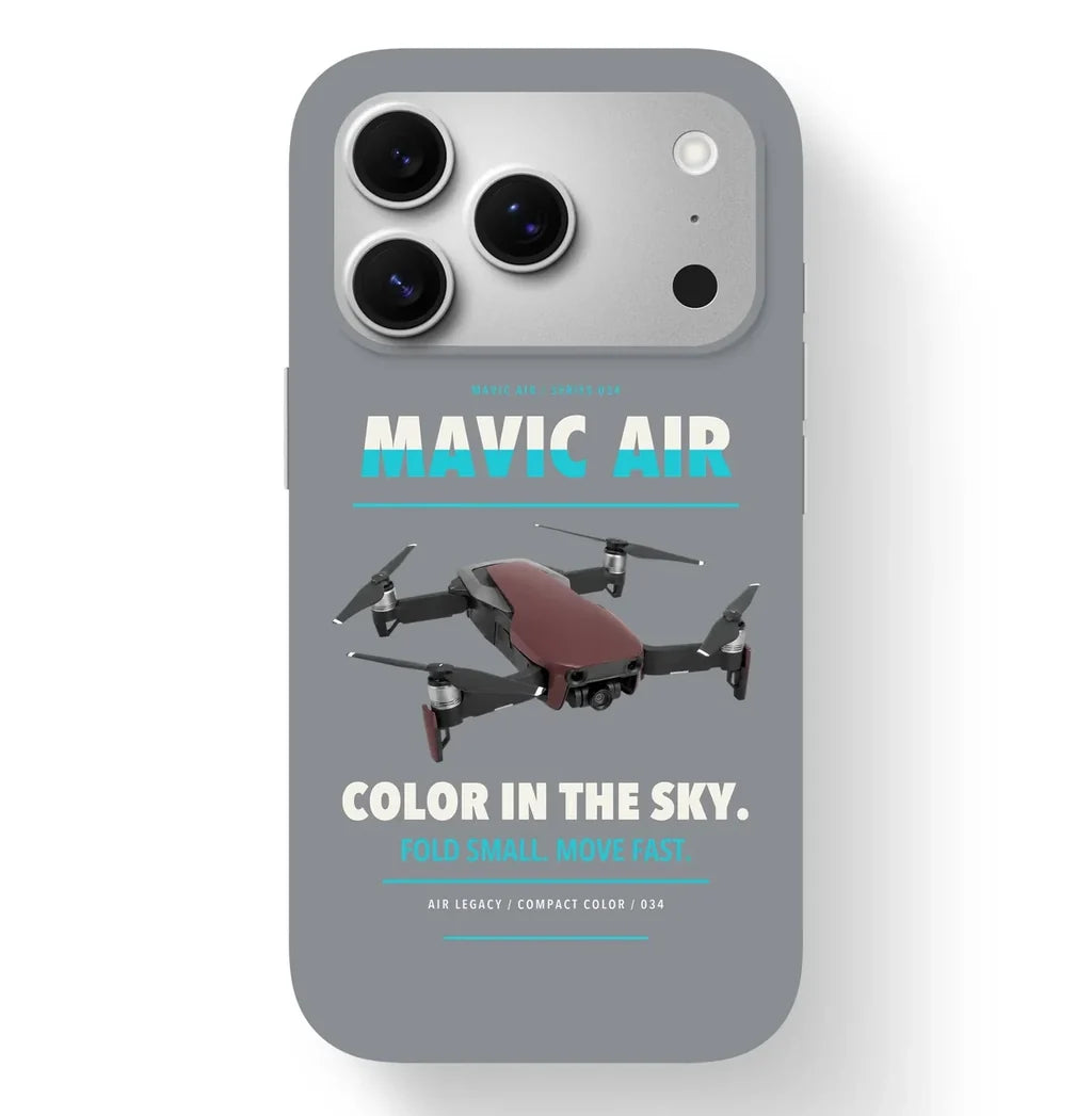 DJI Mavic Air Case design on gray iphone case