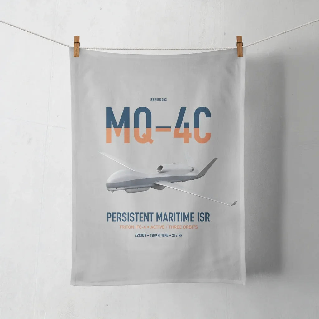MQ-4C Triton IFC-4 design on light gray towel